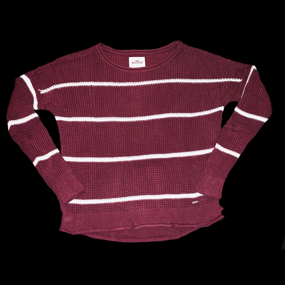 Stripped burgundy Hollister sweater